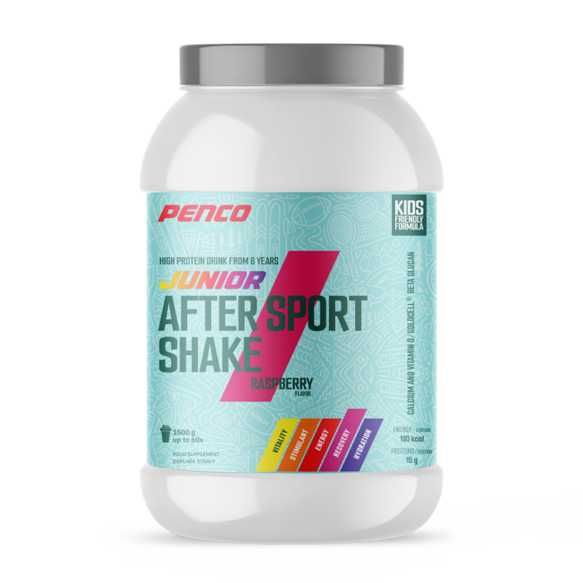 Recovery drink for juniors JUNIOR AFTER SPORT SHAKE Malina - Package size: 1500g