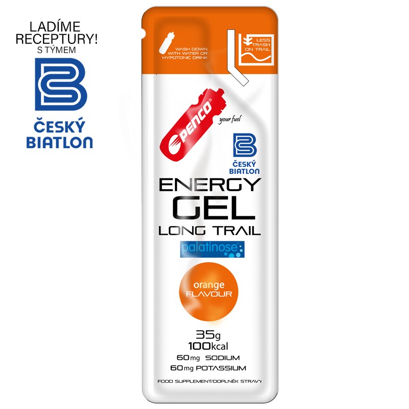 Energetický gel LONG TRAIL 35g Pomeranč - Počet ks: 25