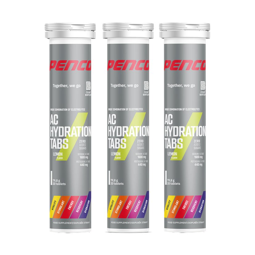 Rozpustné tablety AC HYDRATION TABS 20 tbl Citron 2+1